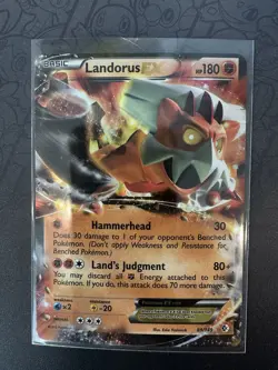 Pokemon TCG Landorus EX Ultra Rare Holo Card Boundaries Crossed 89/149 - Image 1