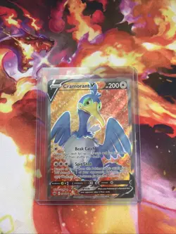 Pokemon TCG Cramorant v Holo Full Art Ultra Rare Card 198/202 Sword & Shield - Image 1