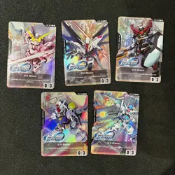 2025 Gundam Card Game English G Generation EX Base Tokens Set 5pcs Promo - Image 5