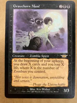 MTG 1x Graveborn Muse # 73 Legions Legacy Magic the Gathering Card x1 LP - Image 1