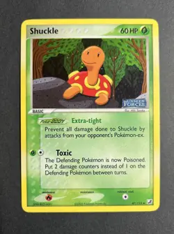 Pokemon TCG Shuckle 47/115 EX Unseen Forces 2005 Reverse Holo Card - Image 1