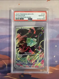 PSA 10 Bulbasaur 133/132 Me01: Mega Evolution Holo Pokemon - Image 1