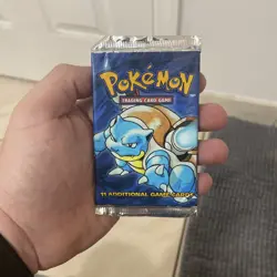 1999 Pokemon Base Set Unlimited Booster Pack Blastoise Artwork WOTC Era English - Image 1