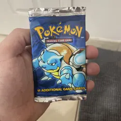 1999 Pokemon Base Set Unlimited Booster Pack Blastoise Artwork WOTC Era English - Image 1