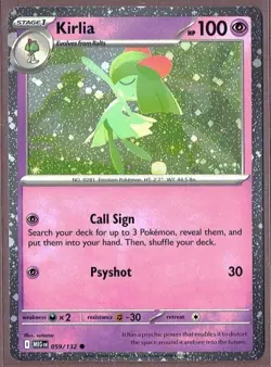 Pokemon TCG Mega Evolutions - Kirlia Cosmos Holo 059/132 - Image 1