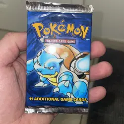 1999 Pokemon Base Set Unlimited Booster Pack Blastoise Artwork WOTC Era English - Image 1