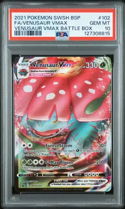 Venusaur Vmax 102 Battle Box Swsh Black Star Promo Pokemon PSA 10 - Image 1
