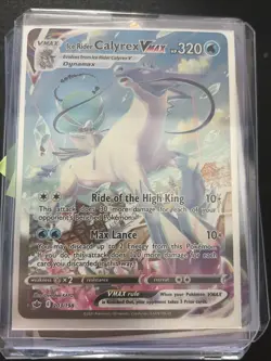 Pokemon TCG Chilling Reign Ice Rider Calyrex VMAX 203/198 Full Art Alt Art NM - Image 1