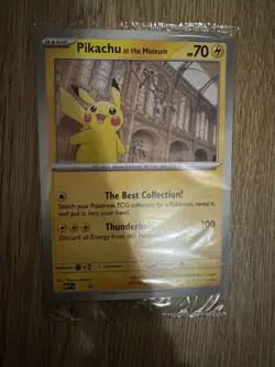 Pikachu At The Museum, Pokemon X Natural History Museum Jumbo Promo Pokemon Card - Image 1