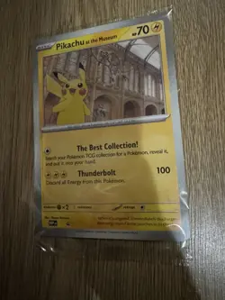 Pikachu At The Museum, Pokemon X Natural History Museum Jumbo Promo Pokemon Card - Image 3