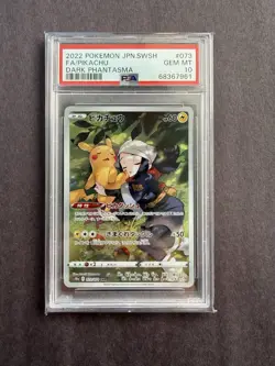2022 Pokemon Japanese Sword & Shield Dark Phantasma Pikachu Japanese #073 PSA 10 - Image 1