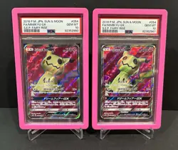 2018 POKEMON JAPANESE SM FAIRY RISE #054 FULL ART MIMIKYU GX SEQUENTIAL PSA 10s - Image 1