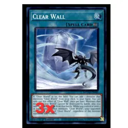 3x Yugioh Clear Wall Super Rare MZTM-EN041 1st Ed NM Playset - Image 1
