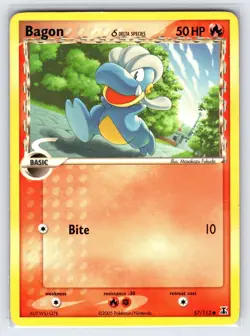 Bagon 57/113 2005 EX Delta Species Pokemon Card Non Holo Common - Lp/Vlp - Image 1