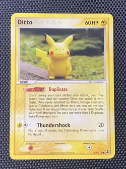 Ditto (Pikachu) 63/113 Non-Holo Pokemon EX Delta Species 2005 HP - Image 1