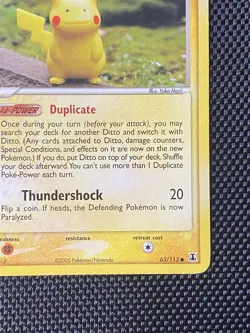 Ditto (Pikachu) 63/113 Non-Holo Pokemon EX Delta Species 2005 HP - Image 4