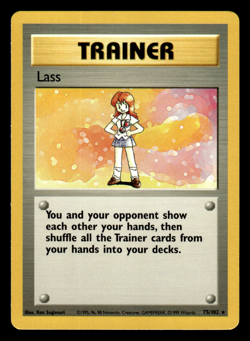 Lass Trainer Base Set 75/102 Rare Pokemon Card NM - Image 1