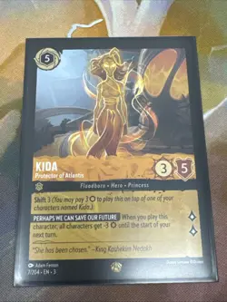Disney Lorcana Kida 7/207 Legendary Protector of Atlantis Non-Foil Card - Image 1