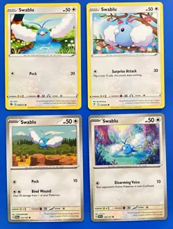 Pokemon Swablu Bundle - 4 Cards - Near Mint Condition - Image 1