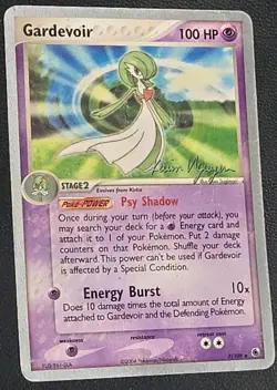 GARDEVOIR 7/109 2004 WORLD CHAMPIONSHIPS POKEMON CARD WITH GAME FREAK CARD COVER - Image 1