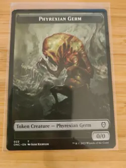 MTG Phyrexian Germ Token 023 Phyrexia: All Will Be One M/NM Free UK P&P - Image 1