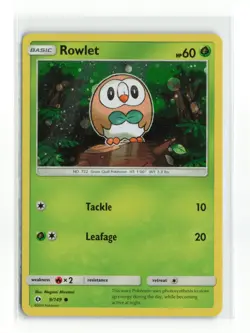 ROWLET 9/149 COSMOS HOLO POKEMON TCG NM-LP - Image 1