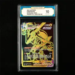 TQG 10 GEM MINT 2022 Pokemon ENG Rayquaza VMAX TG29/TG30 SR - Image 1