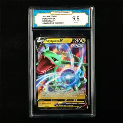 TQG 9.5 MINT+ 2021 Pokemon ENG Rayquaza V 110/203 R - Image 1