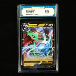 TQG 9.5 MINT+ 2021 Pokemon ENG Rayquaza V 110/203 R - Image 2