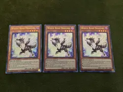 Yugioh: 3X White Rose Dragon Ultra/Near Mint/1st Ed LDS2-EN109 (Playset) - Image 1