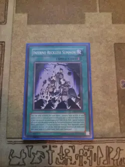 YUGIOH INFERNO RECKLESS SUMMON DP2-EN025 SUPER UNLIMITED ED LP - Image 1