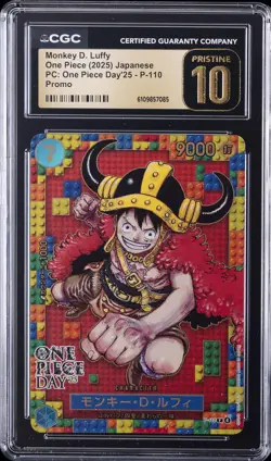 2025 ONE PIECE JPN PC: ONE PIECE DAY'25 PROMO MONKEY D. LUFFY CGC 10 PERFECT - Image 1