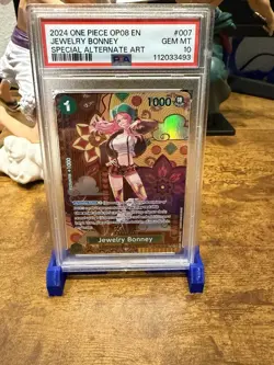 One Piece CCG Bonney Jewelry SP ST02-007 PSA 10 English - Image 1