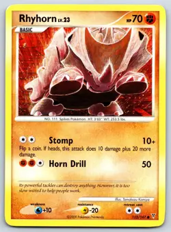 Rhyhorn - Supreme Victors 122 Tomokazu Komiya Pokemon Card LP - Image 1