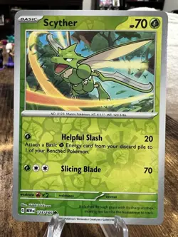 Pokemon TCG Scyther 151 Reverse Holo Scarlet & Violet Uncommon Card 123/165 - Image 1