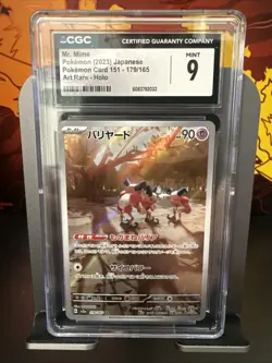 CGC Mint 9 Mr. Mime 179/165 AR Art Rare 151 sv2a Pokemon Card - Image 1