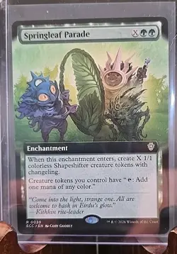 Springleaf Parade (Extended Art) Commander: Lorwyn Eclipsed MTG Regular Near Min - Image 3
