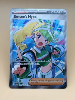 Pokemon TCG ~ Emcee's Hype ~ 220/182 Destined Rivals Full Art Trainer : NM - Image 1