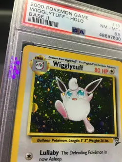 2000 Pokemon Base Set 2 Holo Wigglytuff #19 PSA 8.5 NM-MT - Image 2