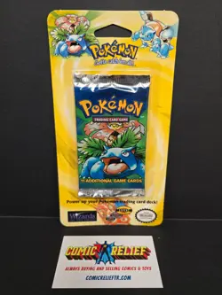 1999 WOTC Pokemon Base Set Sealed Booster Blister Pack Venusaur - Image 1