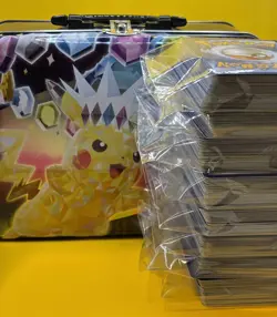 Pokemon TCG Mixed Non Holo Card Lot + Pikachu Collectors Chest #2! - Image 2