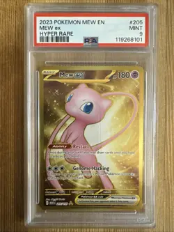 Mew ex 205/165 Hyper Rare Full Art Pokemon TCG Scarlet & Violet Non Metal PSA 9 - Image 1