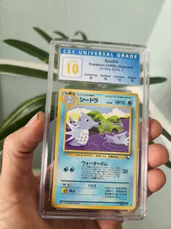 (POP 2) CGC 10 PERFECT Seadra #117 Japanese Vending Series III 3 1998 Pokemon - Image 1