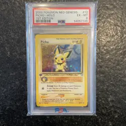 2000 POKEMON NEO GENESIS 1ST EDITION #12 PICHU HOLO PSA 6 - Image 2