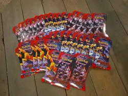 POKEMON TCG DESTINED RIVALS SLEEVED BOOSTER PACK LOT (35) Mewtwo Team Rocket - Image 1