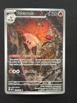 Pokemon Scarlet And Violet Black Bolt Volcarona Illustration Rare 100/086 LP - Image 1
