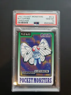 PSA 10 Butterfree #012 1997 Carddass Pocket Monsters Japanese Bandai Pokemon - Image 1