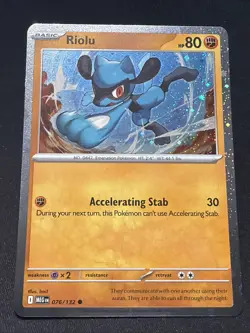Pokemon TCG - Riolu 076/132 Cosmo Holo - Mega Evolutions Promo - Image 1