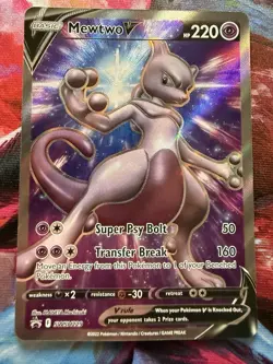 Mewtwo V SWSH229 SWSH: Sword & Shield Full Art Promo Pokemon TCG - NM - Image 1