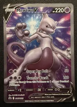 Mewtwo V SWSH229 SWSH: Sword & Shield Full Art Promo Pokemon TCG - NM - Image 1